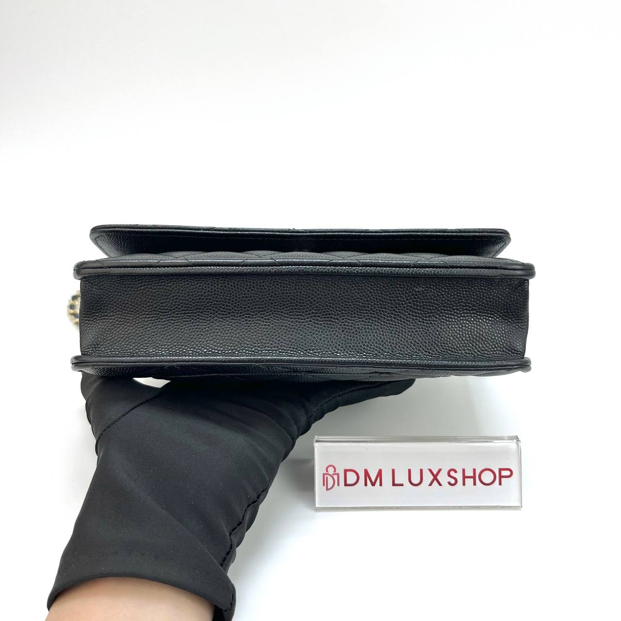 Chanel 23P Black Caviar WOC GHW (Microchip)