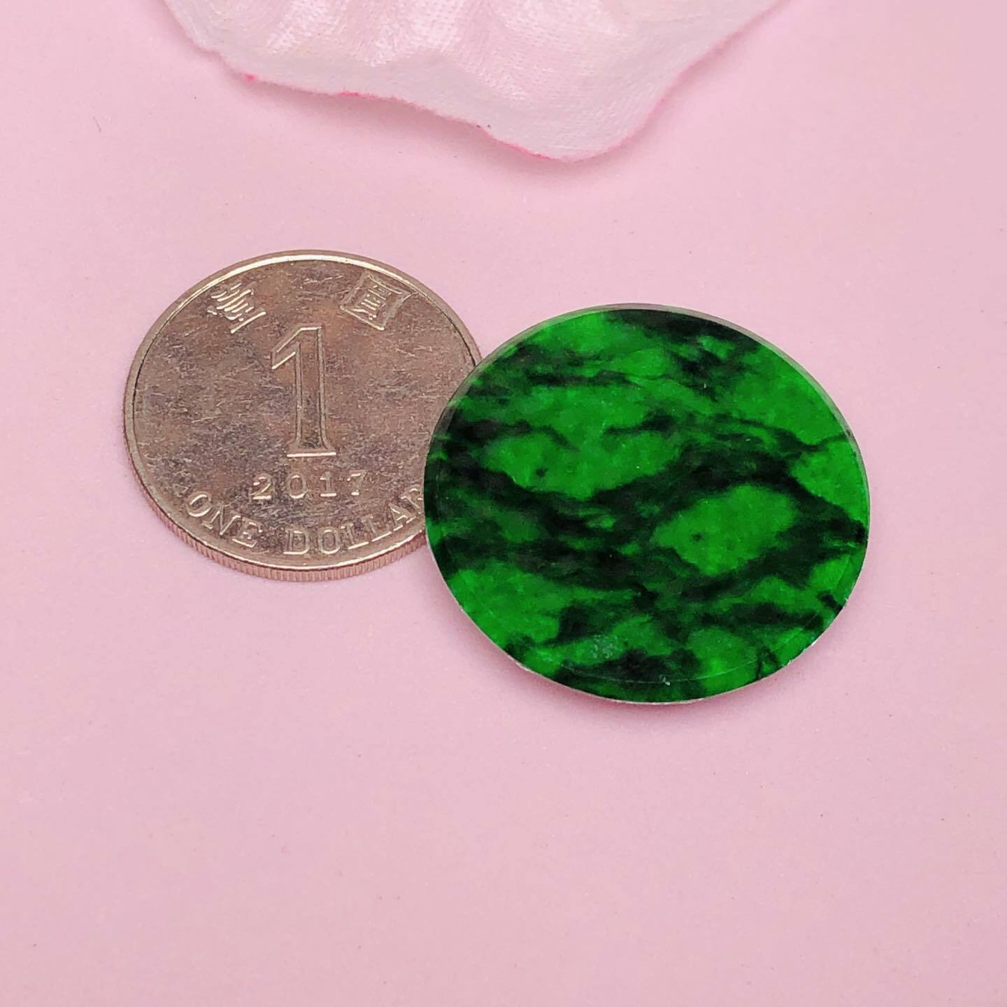 豹紋花青圓牌 - 1