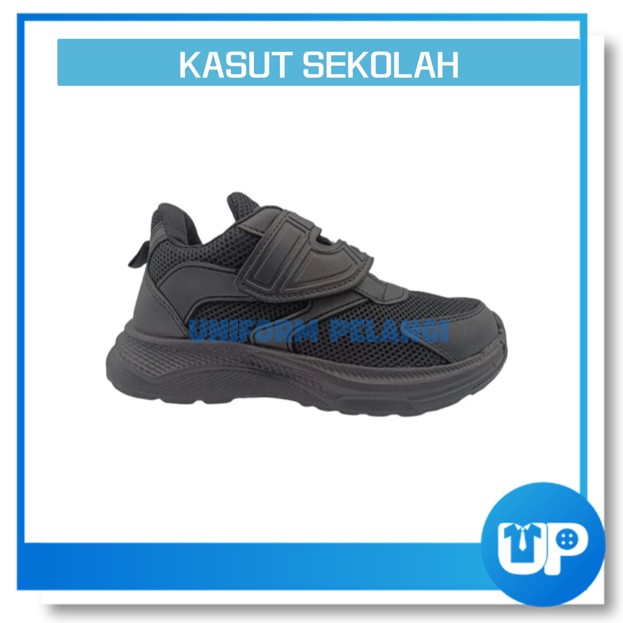 TWENTIES Kasut Sekolah Hitam Light Weight PVC+MESH School Shoes P261