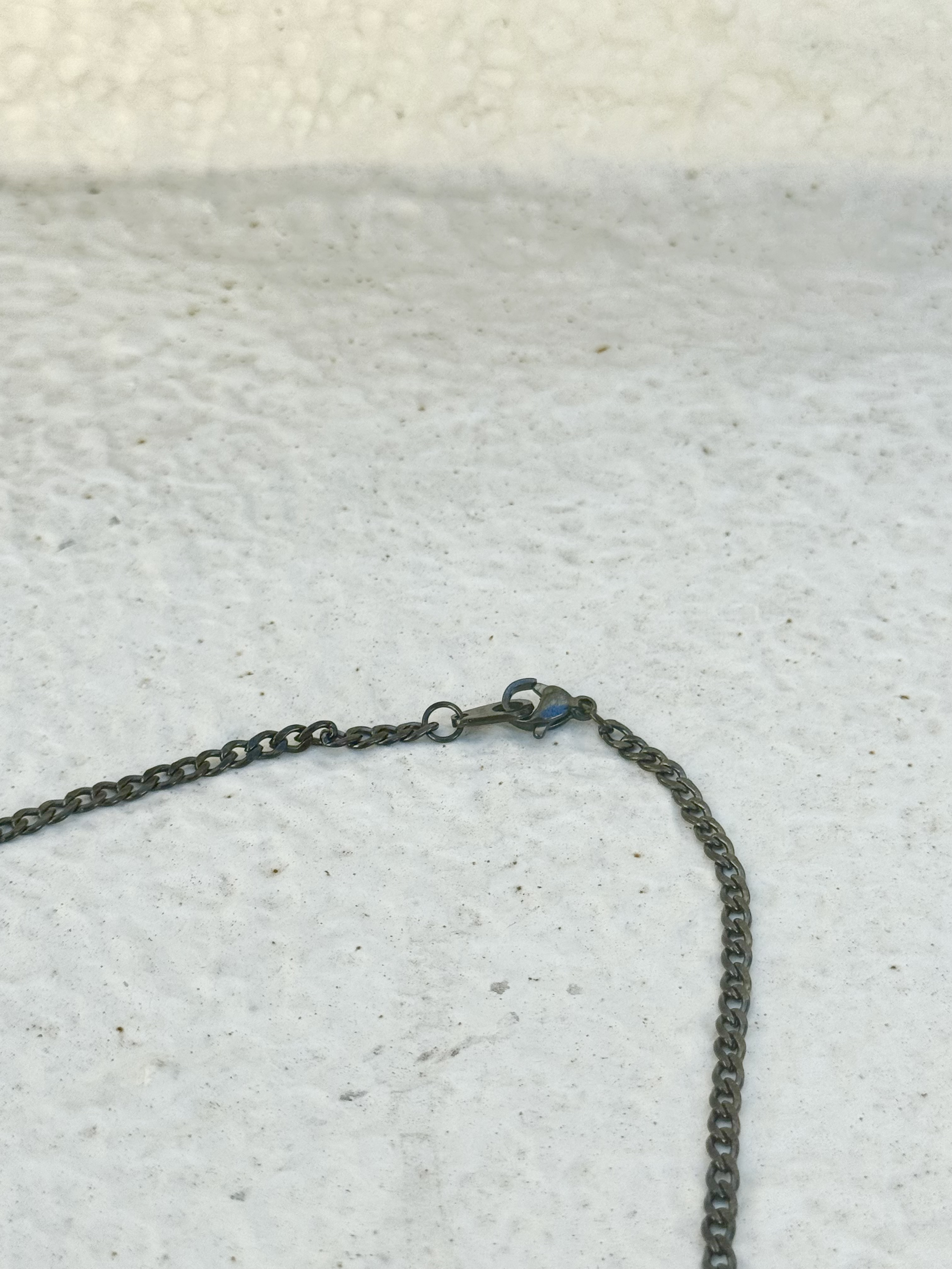 Black circle stainless necklace
