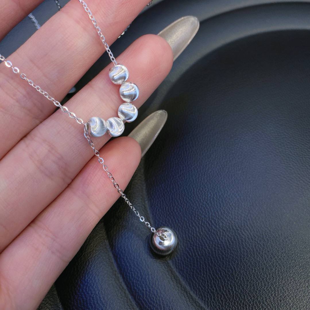 🆕极简银色小圆珠项链 🇨🇳
