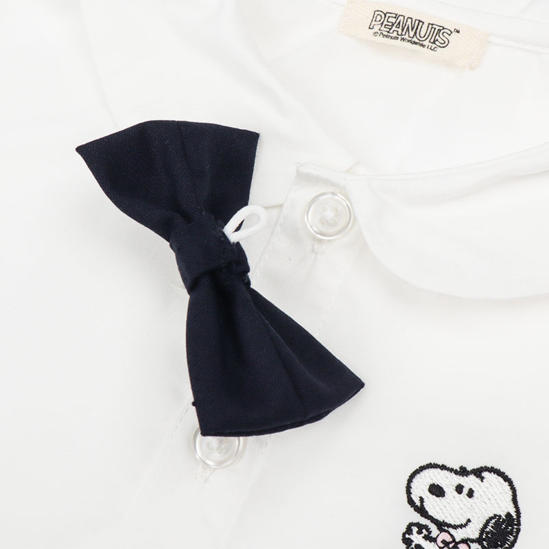 🈹限時特價🇯🇵預訂 日本直送🇯🇵Snoopy史努比刺繡領結長袖恤衫上下套裝