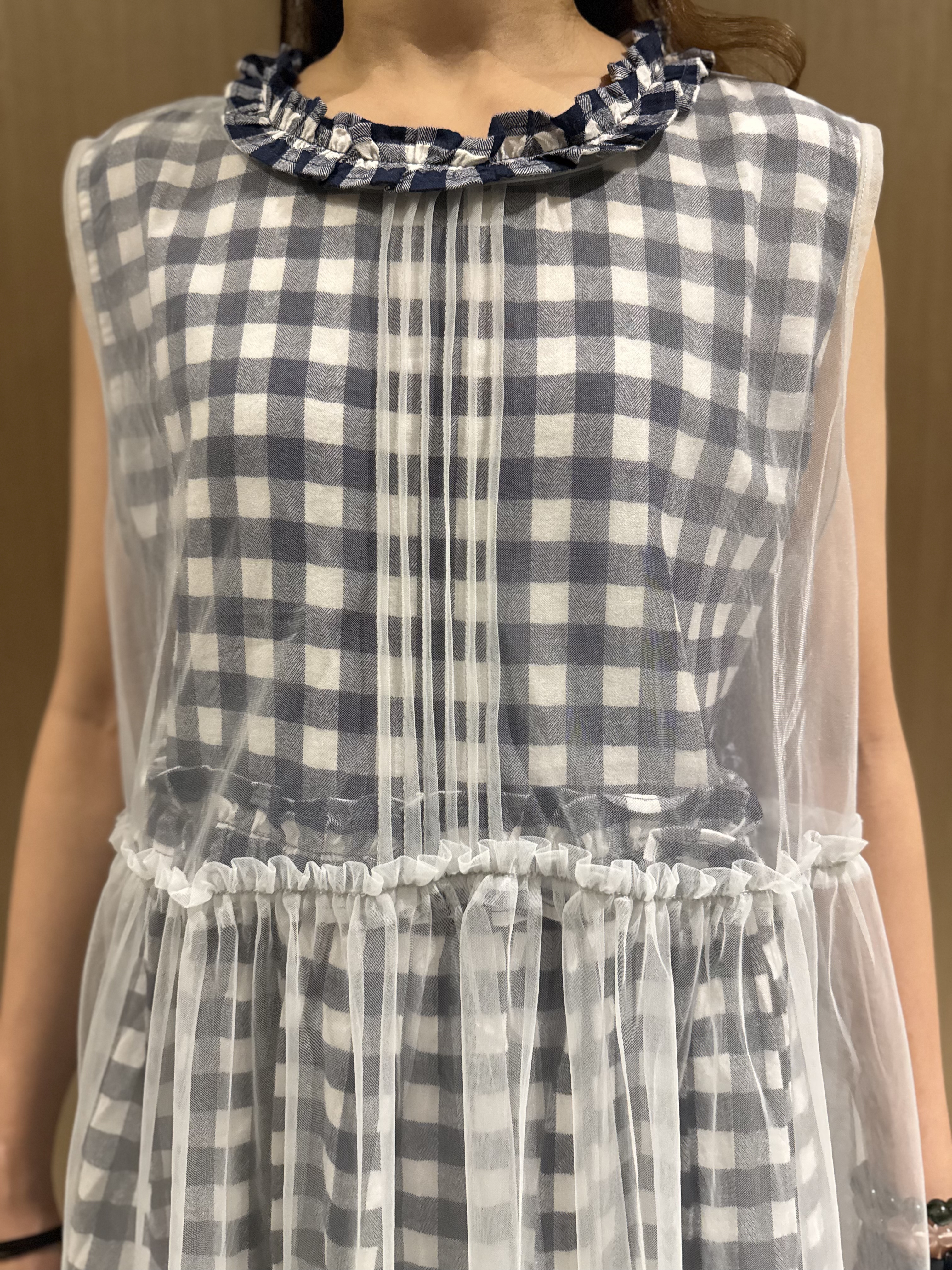 修腰綁帶格仔𝐎𝐏𝐒（藍白格）