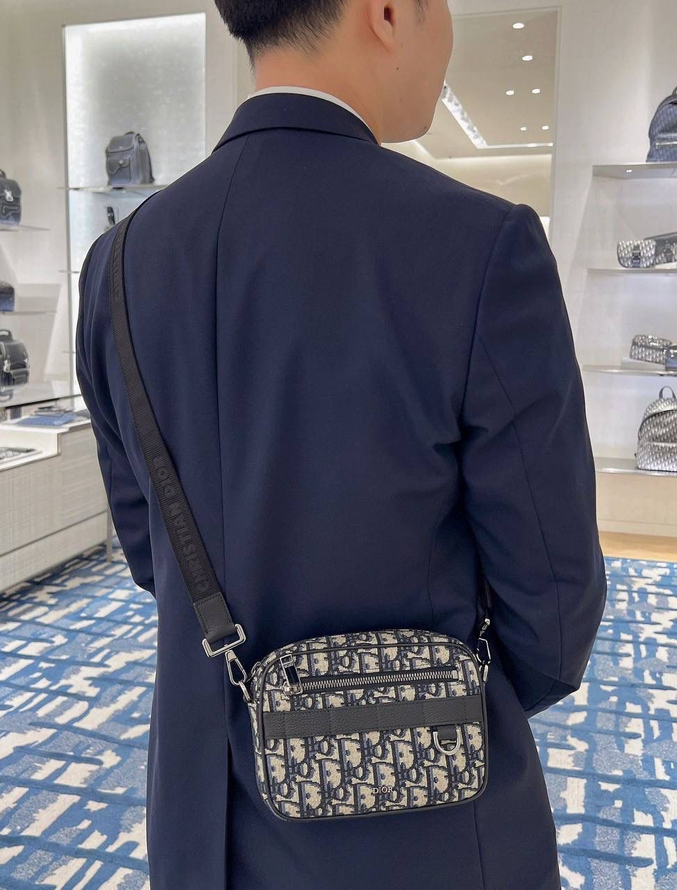 Dior Oblique Jacquard Crossbody Bag for Men