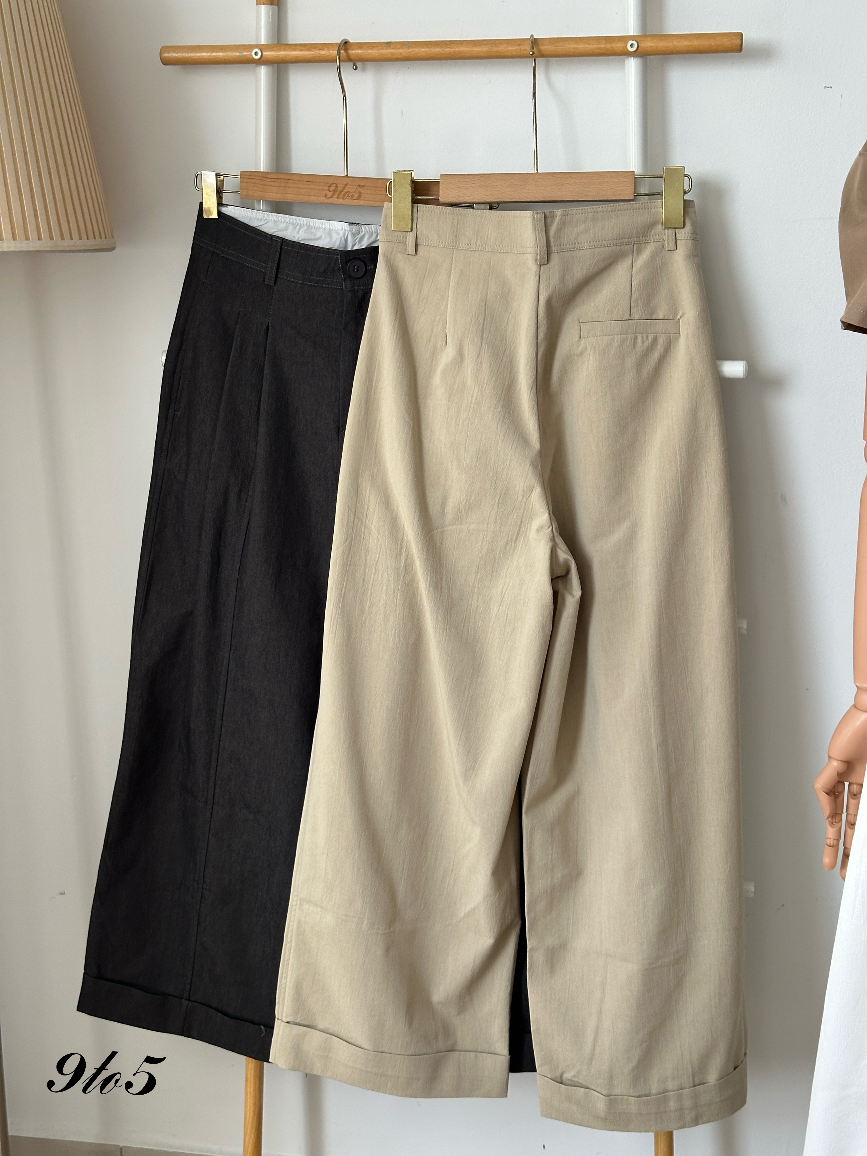 S1798 Wide Leg Long Pants - 3 Colors 