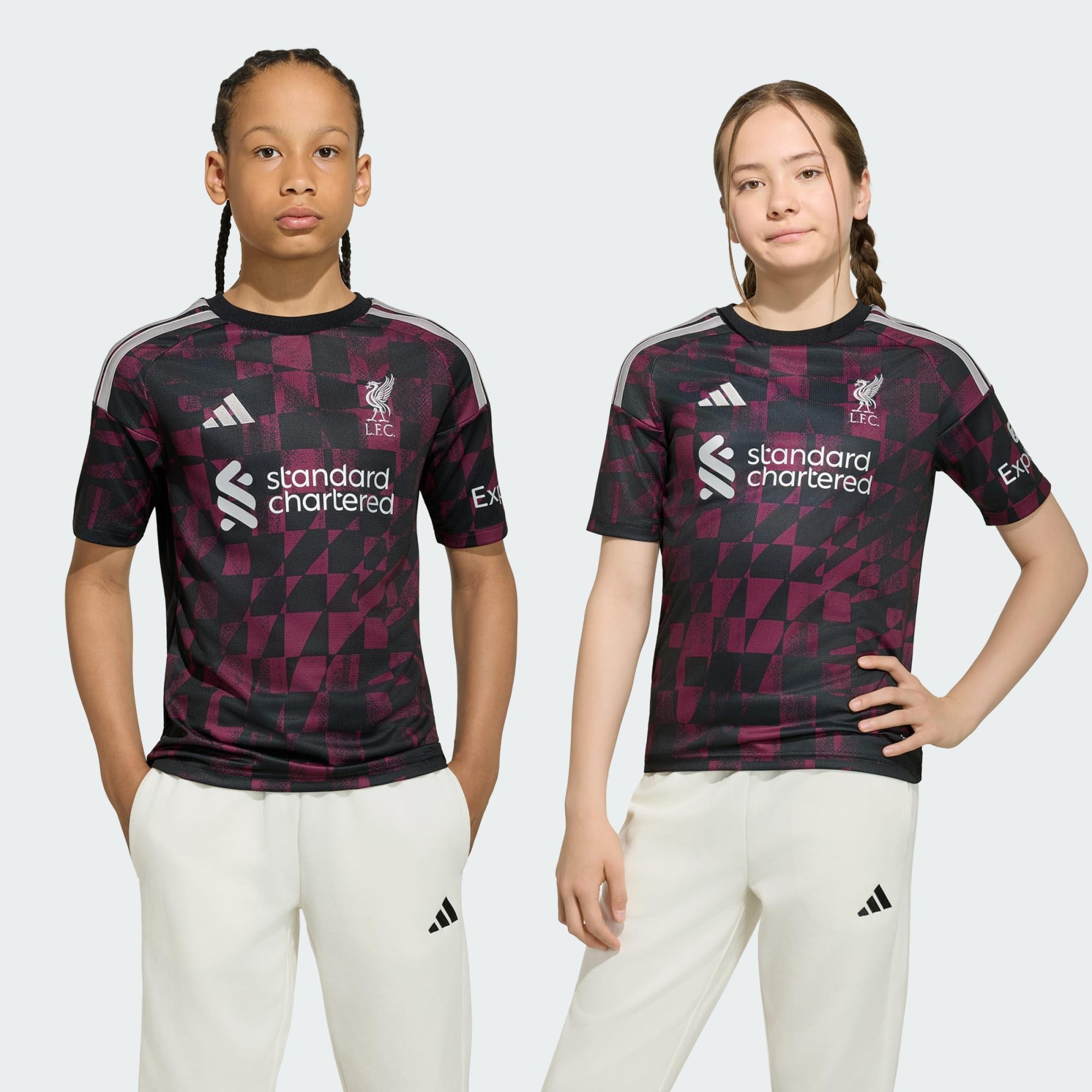 🚩Kop的旗海震撼 Adidas Liverpool 利物浦 2026-27 童裝三客球迷版球衣 (可加印字章) KB8284