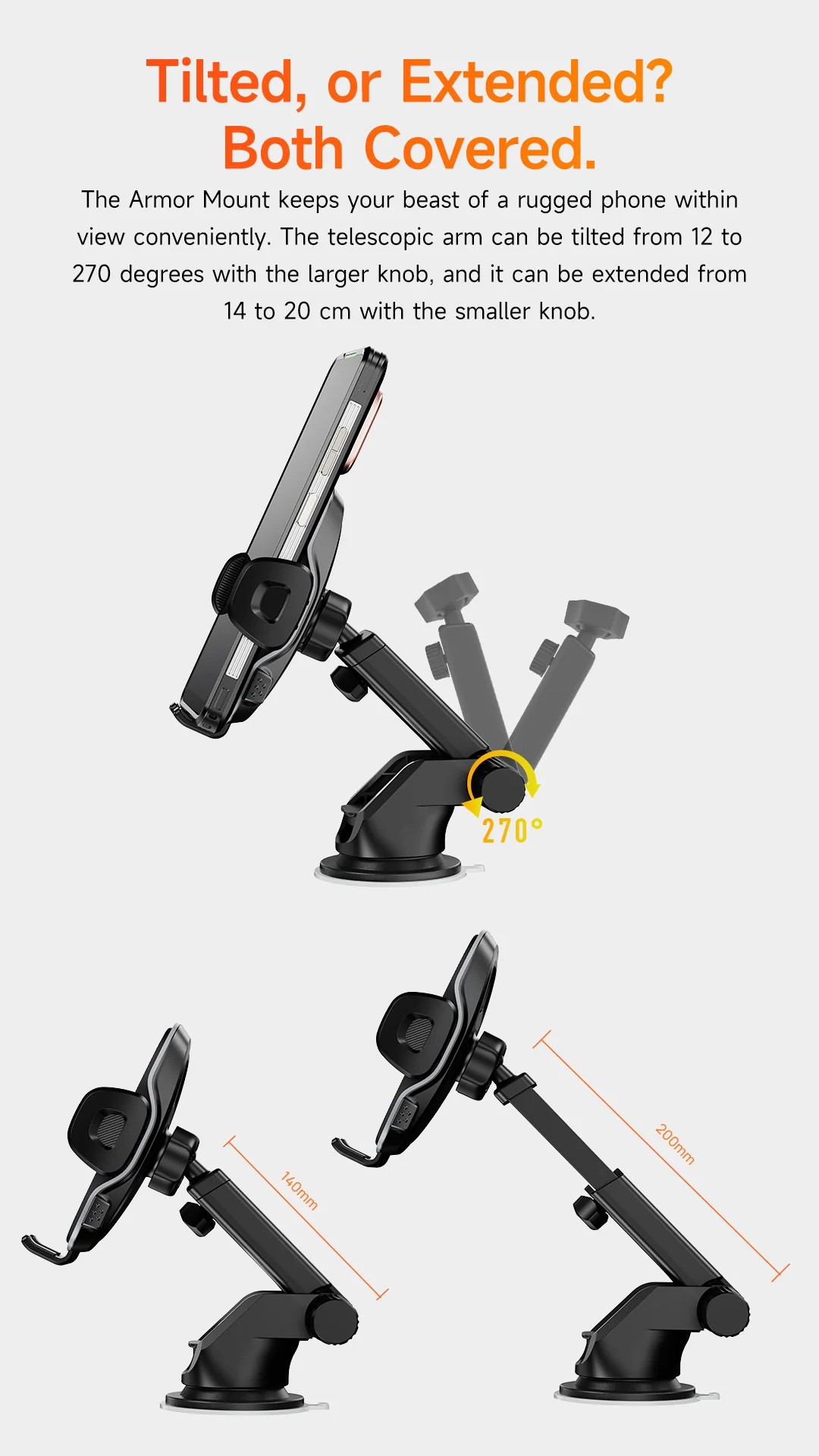 Ulefone Armor Mount Next-Gen Versatile Phone Holder 吸盤式車用手機支架 二代