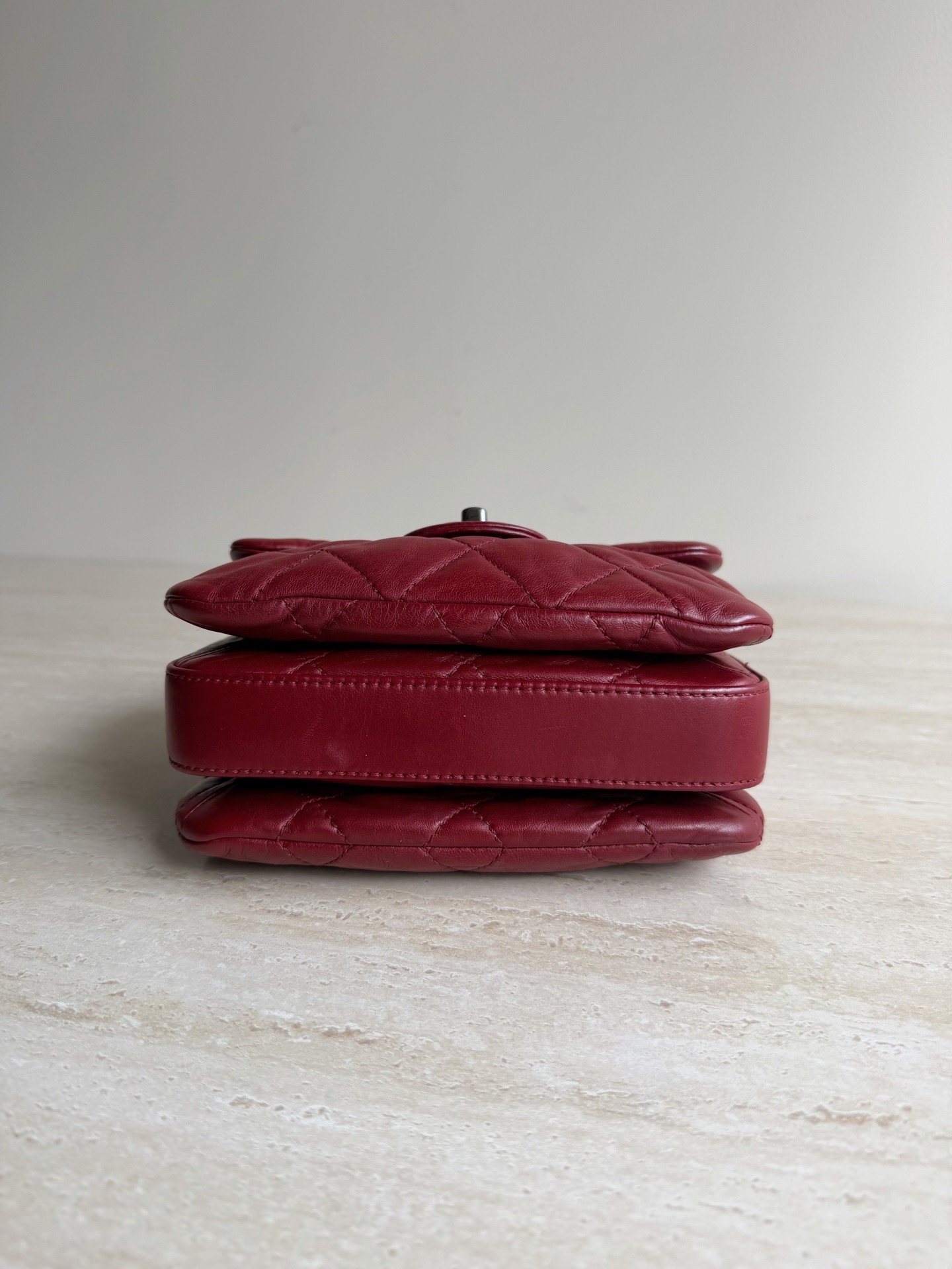 【預訂貨品】Chanel酒紅色泡芙方胖子