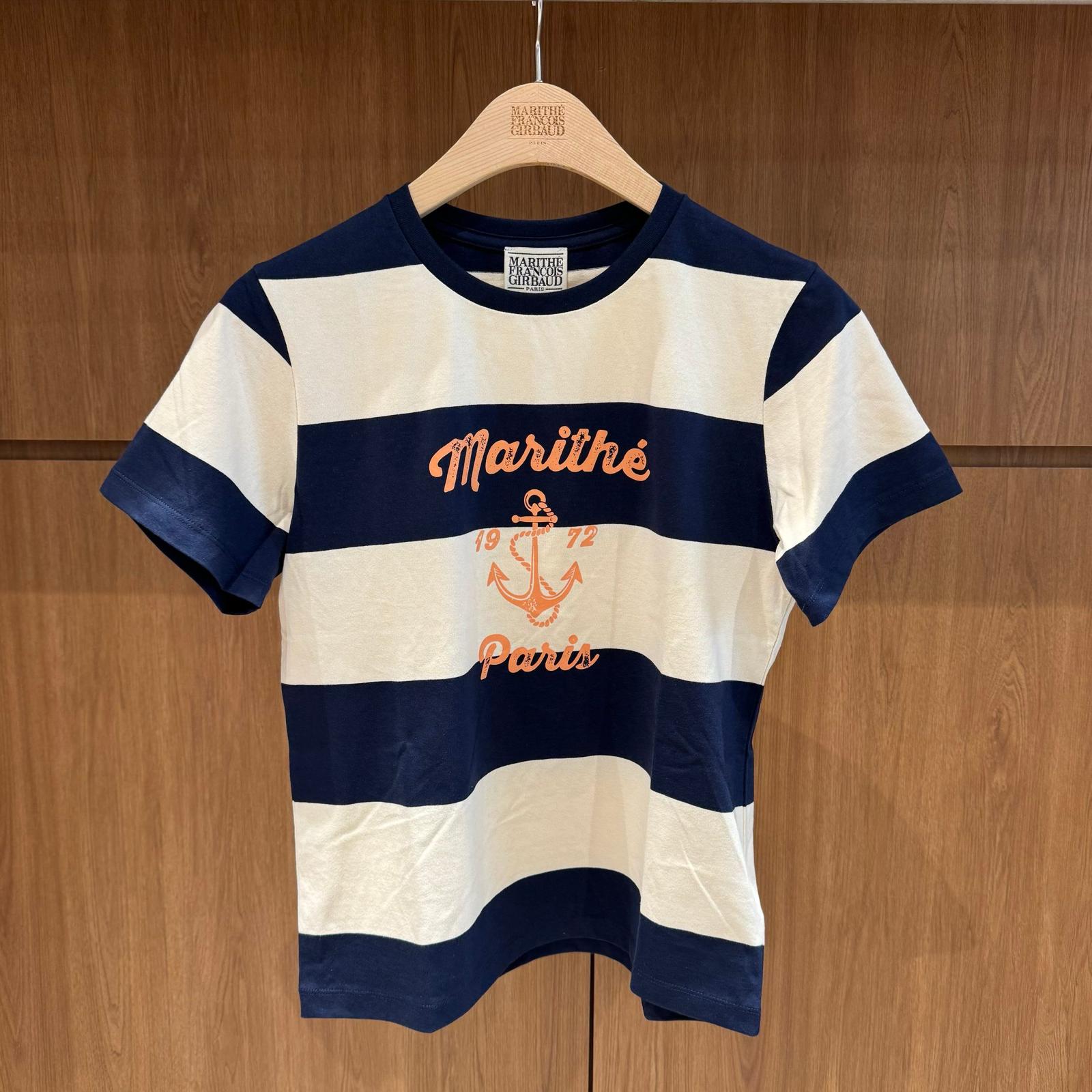 <預訂> 🇰🇷Marithe W MARINE GRAPHIC STRIPE TEE
