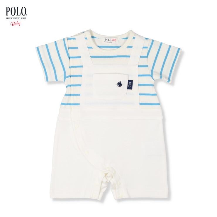 🇯🇵限量預訂 日本直送🇯🇵Polo Baby三色小馬刺繡條紋吊帶短袖連身服