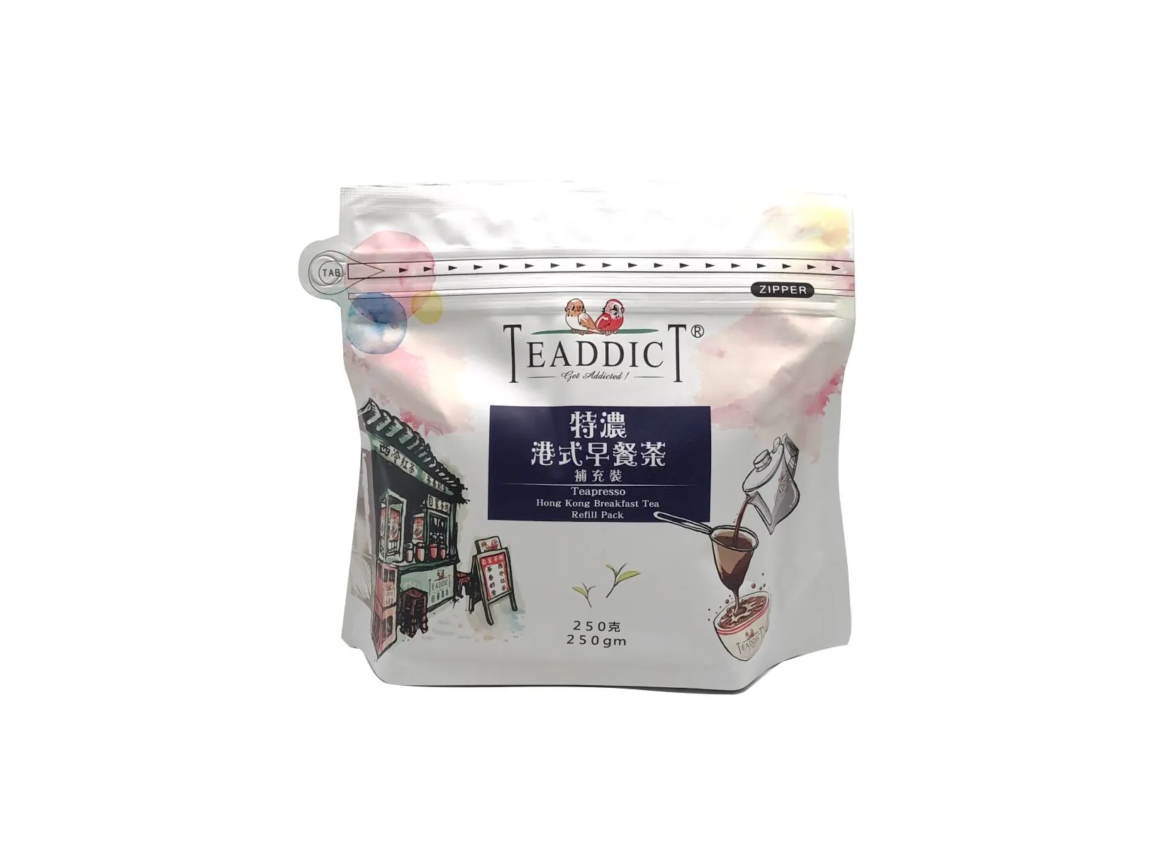 Teaddict「港式早餐茶」"特濃"︱"港式奶茶" 專用茶膽 補充裝250克