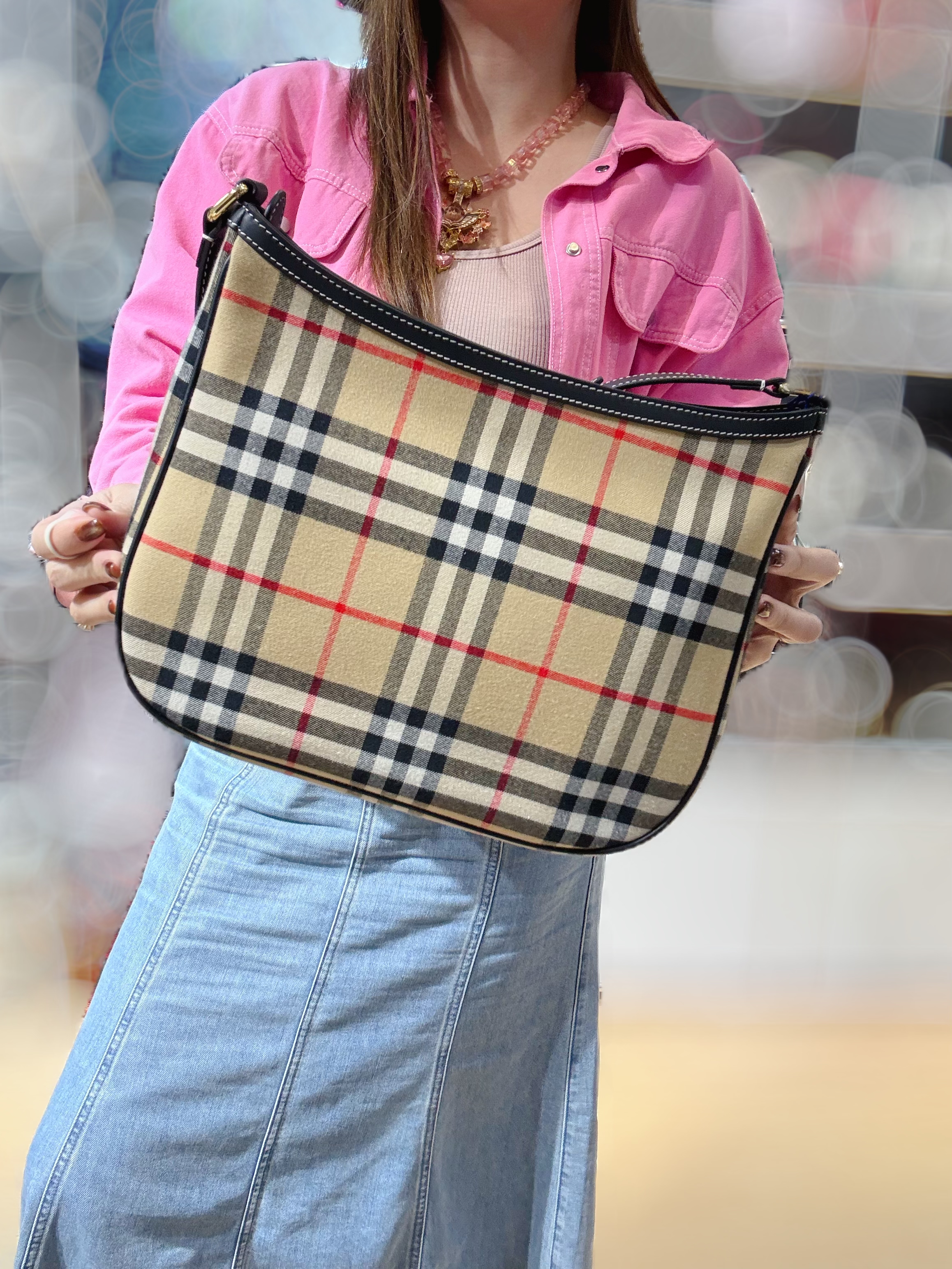 Burberry hobo archive beich check