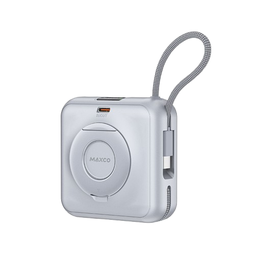 [CCC認證產品及可追溯二維碼] Maxco Mini Magnetic 10000mAh PD22.5w 五合一磁吸流動電源 MP65 [預計8月中出貨]