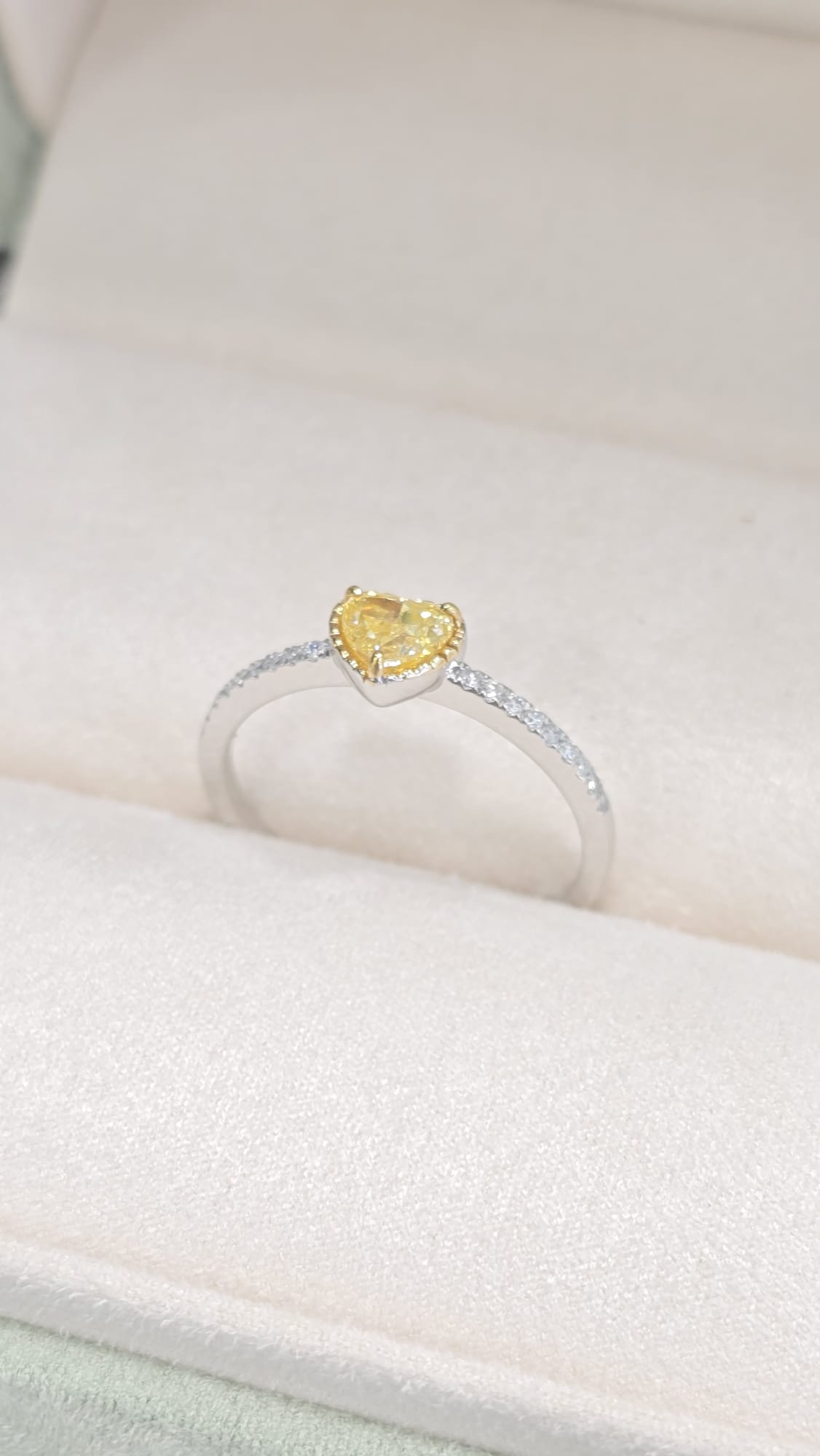 18K黃鑽心形戒指 D0.5ct d0.094/18ct S16.5#