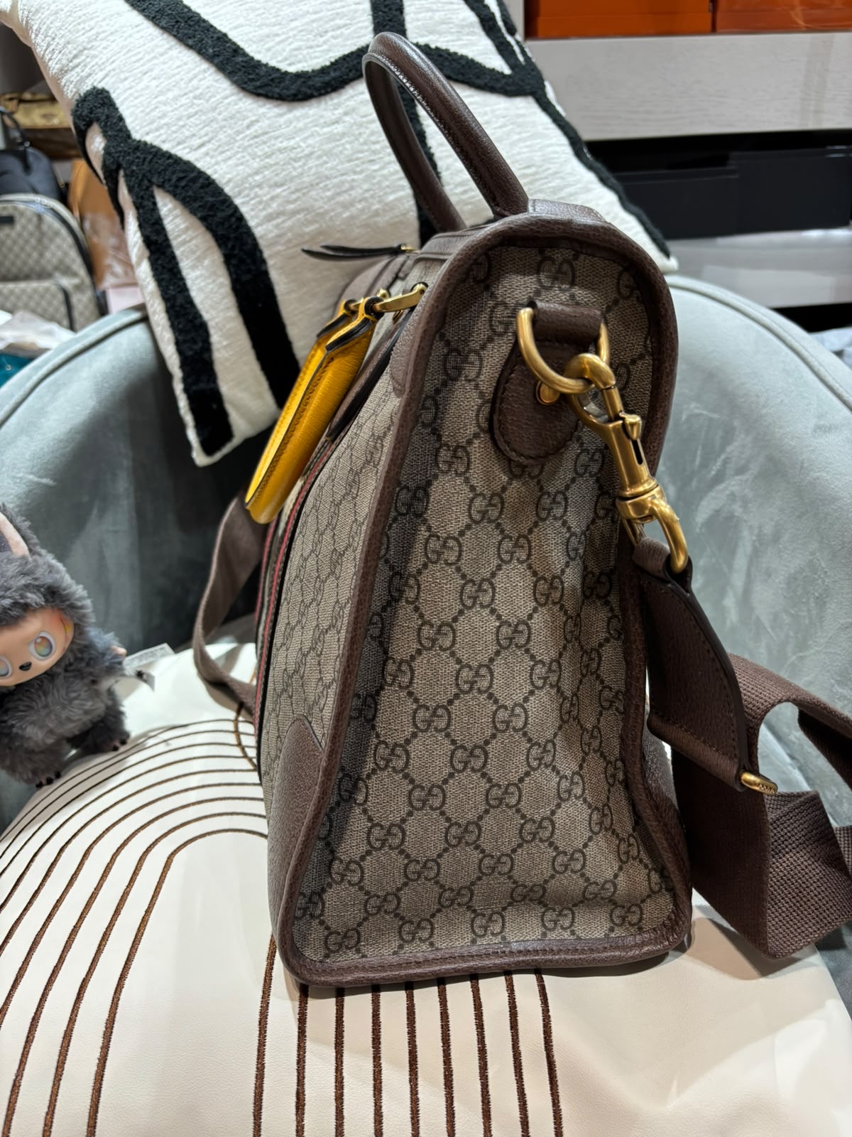 GUCCI Neo Vintage GG Monogram Web Duffle 2 way bag 480500  100%Authentic, 98%New✅Dust bag