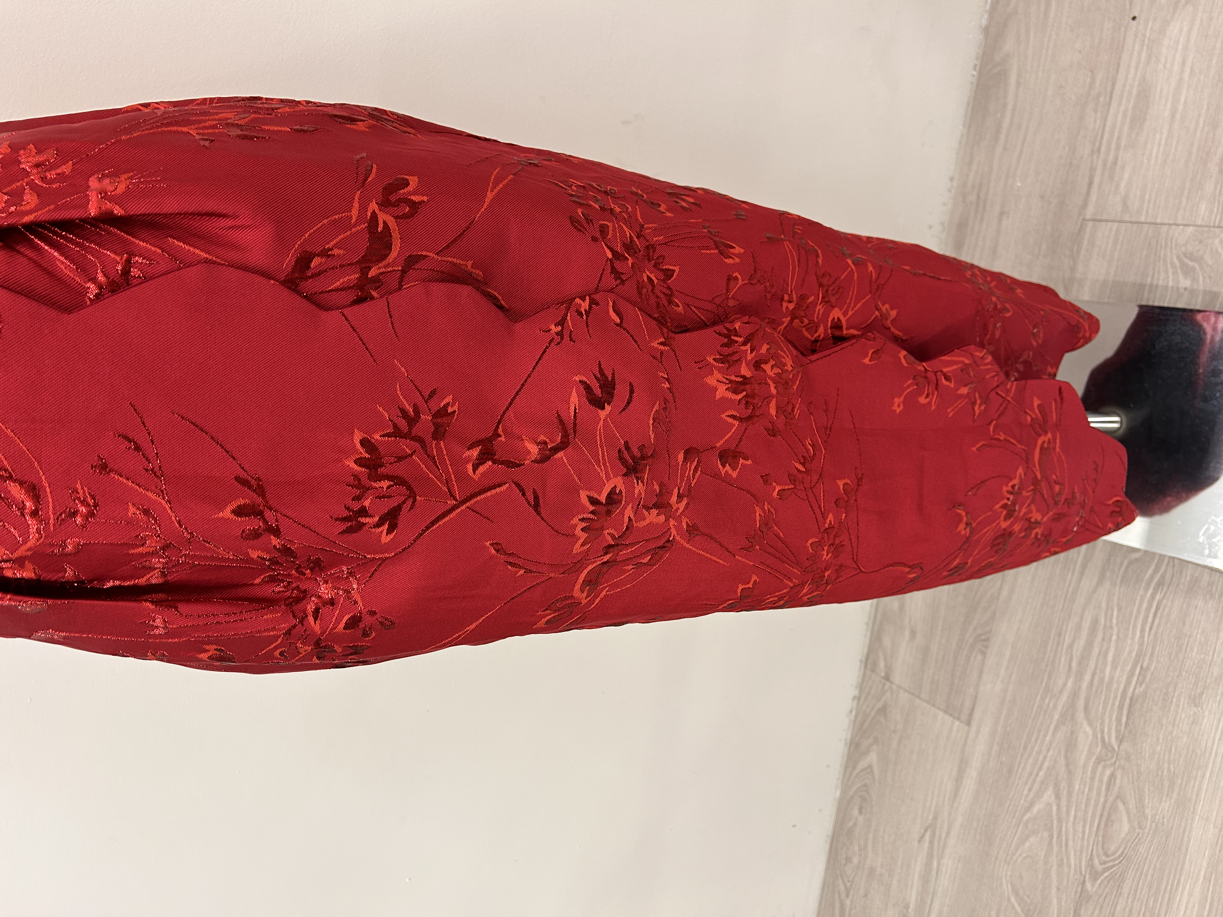 571.WB Beaded Jacquard Halter Neck Qipao