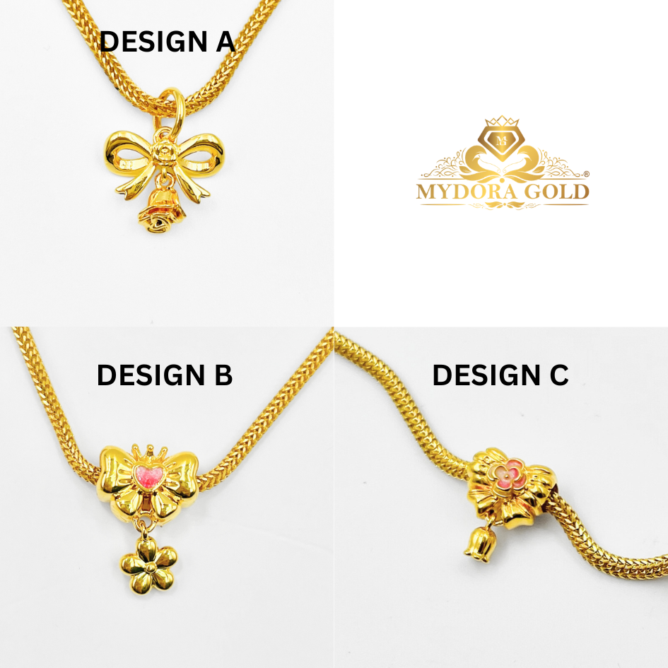 MYDORA Charm Bead Ribbon Gantung (5G) l EMAS 916/22K