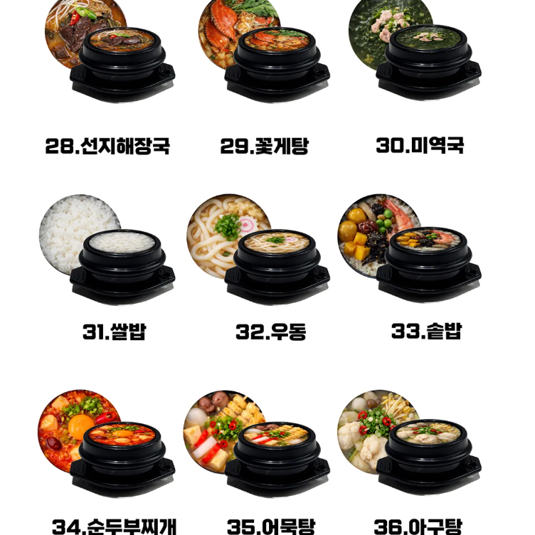 [삼공방] 韓國食物 Keycap Keyring (36款)