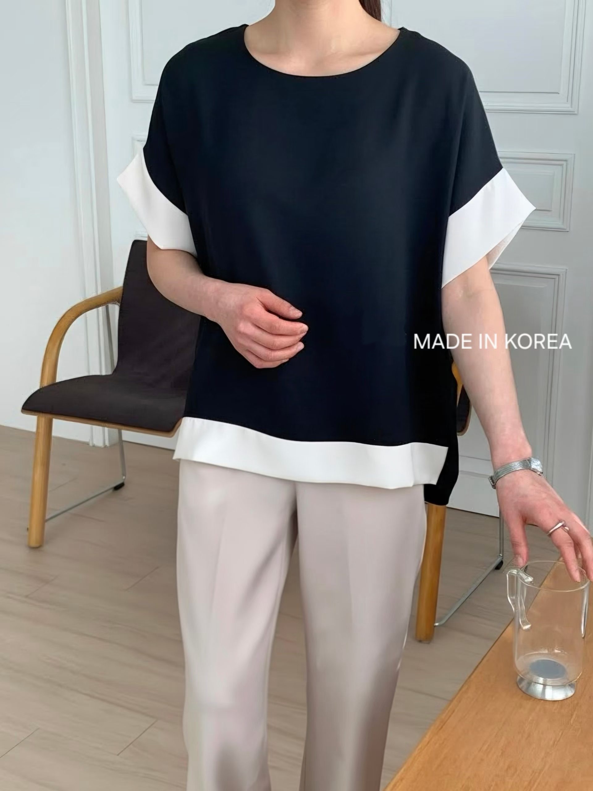 G6184 韓國🇰🇷靚料拼邊top