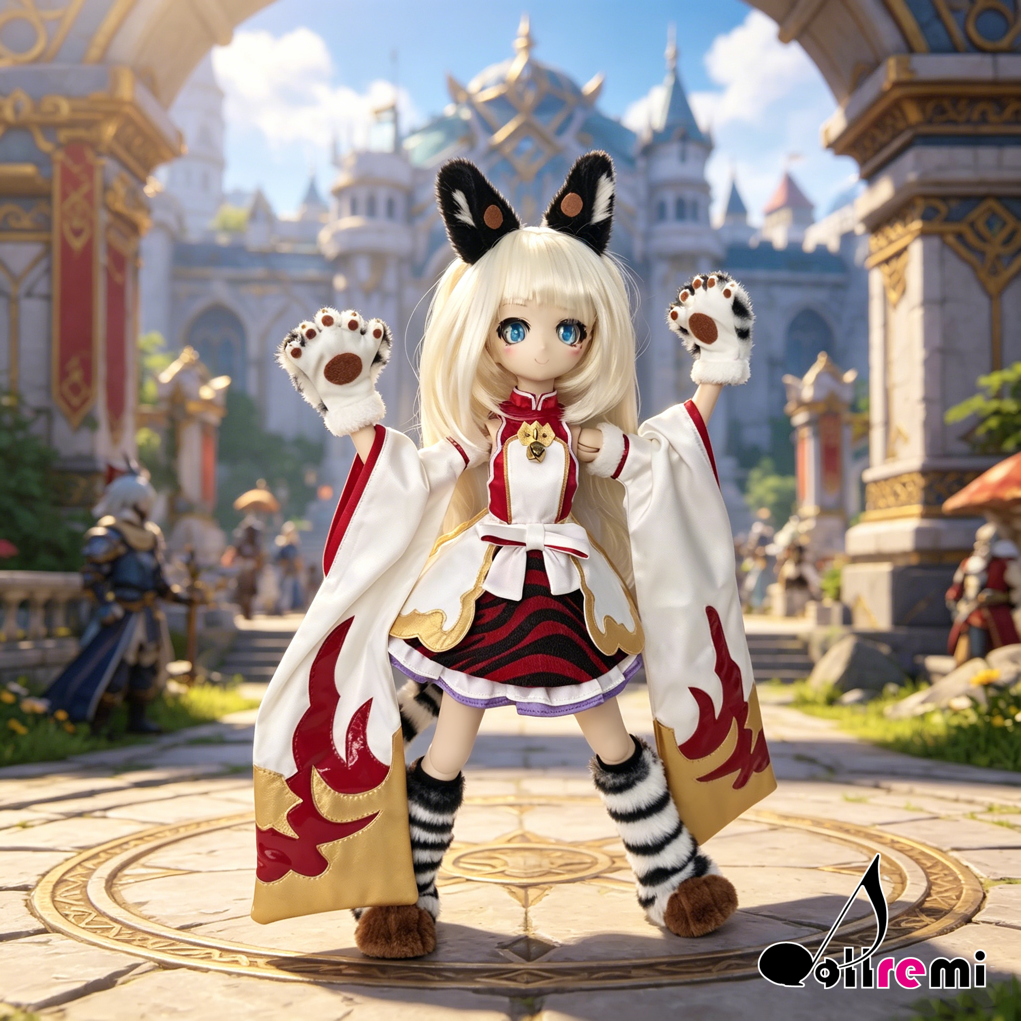 【dollremi】(DD0935) COS 碧藍幻想 Granblue Fantasy 虎神將 辛妲拉 Cidala - 白桃 Bai