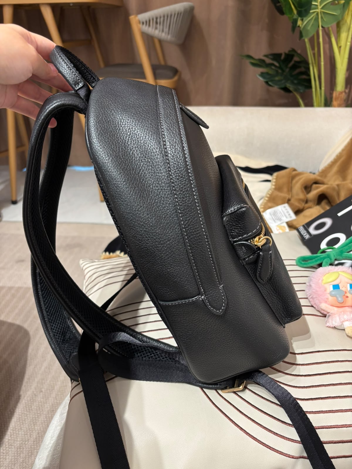 Coach Backpack Black Calfskin 100%Authentic, 99%New ✅Dust bag