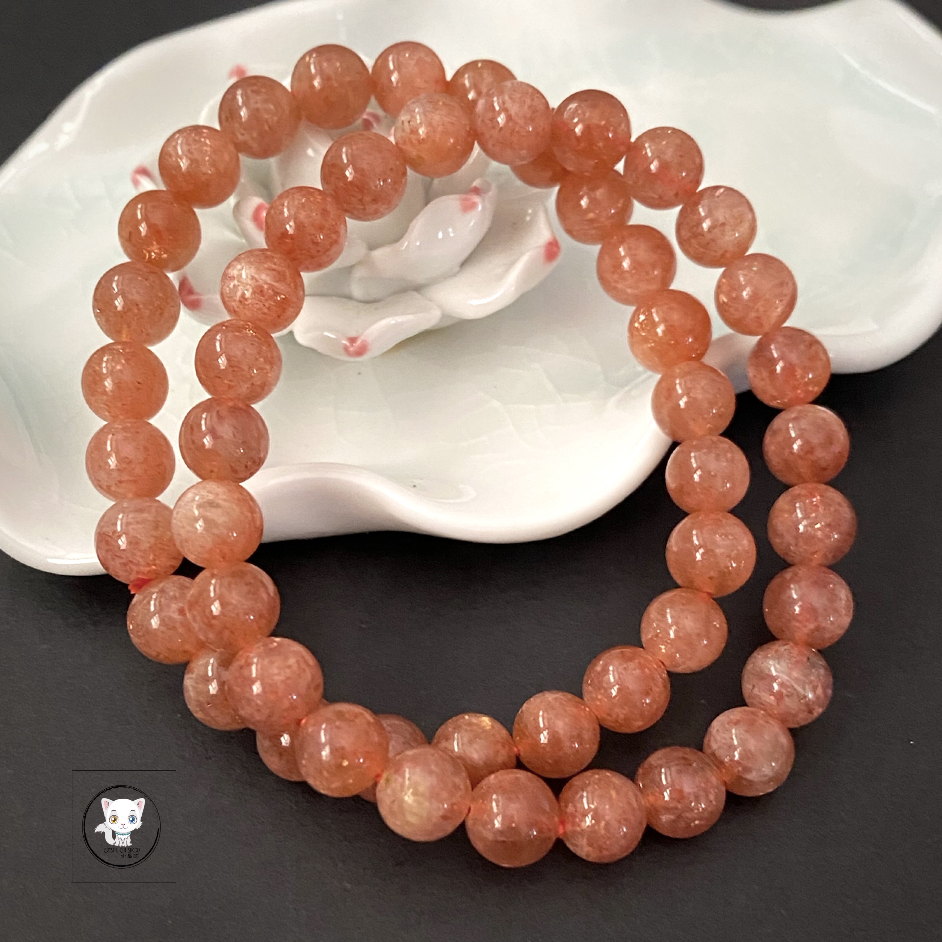 天然金太陽石手鏈 7.8mm