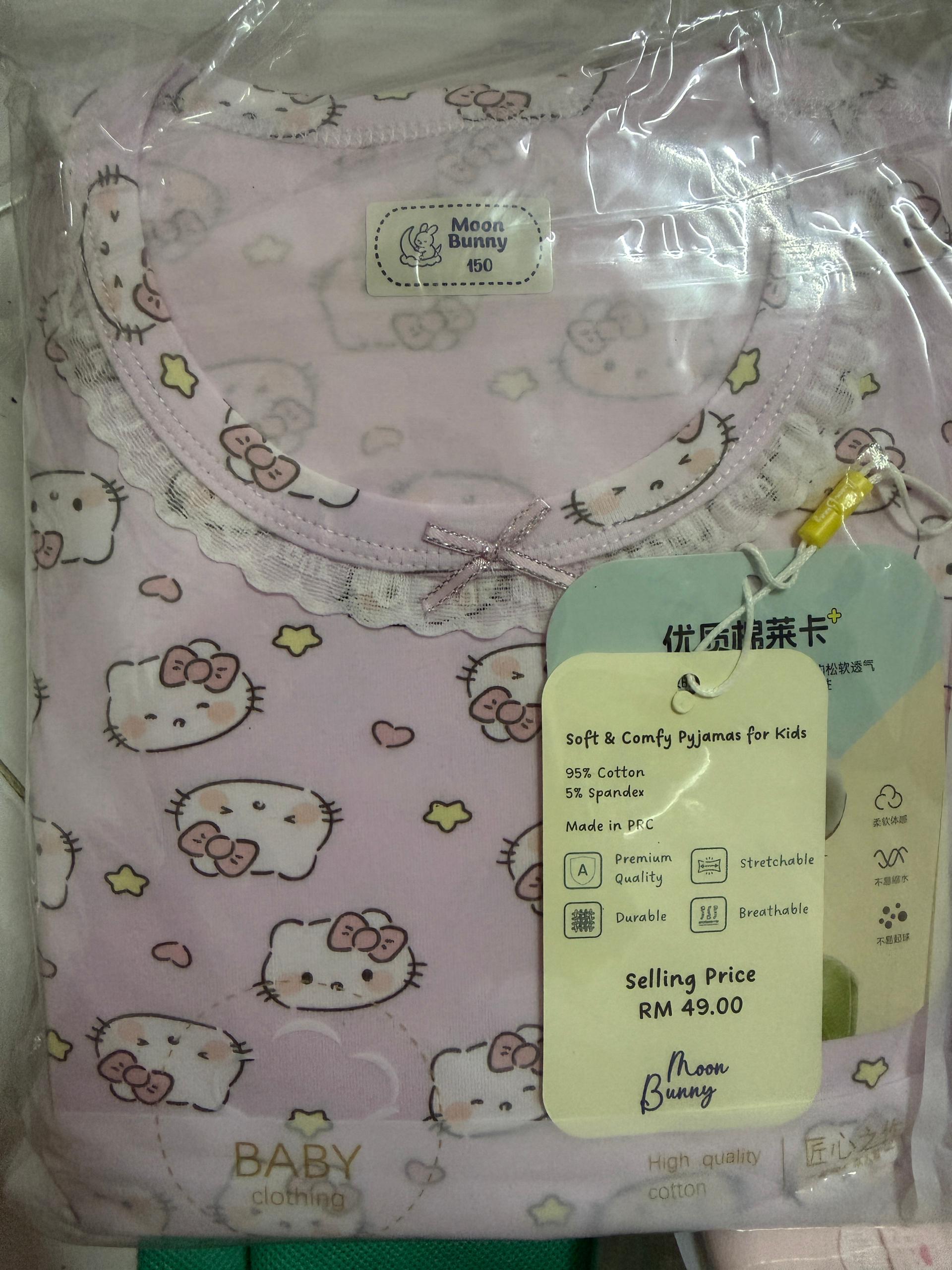 42129911 | Moon Bunny Hello Kitty Baby Pajamas - Soft & Comfy Kids Sleepwear