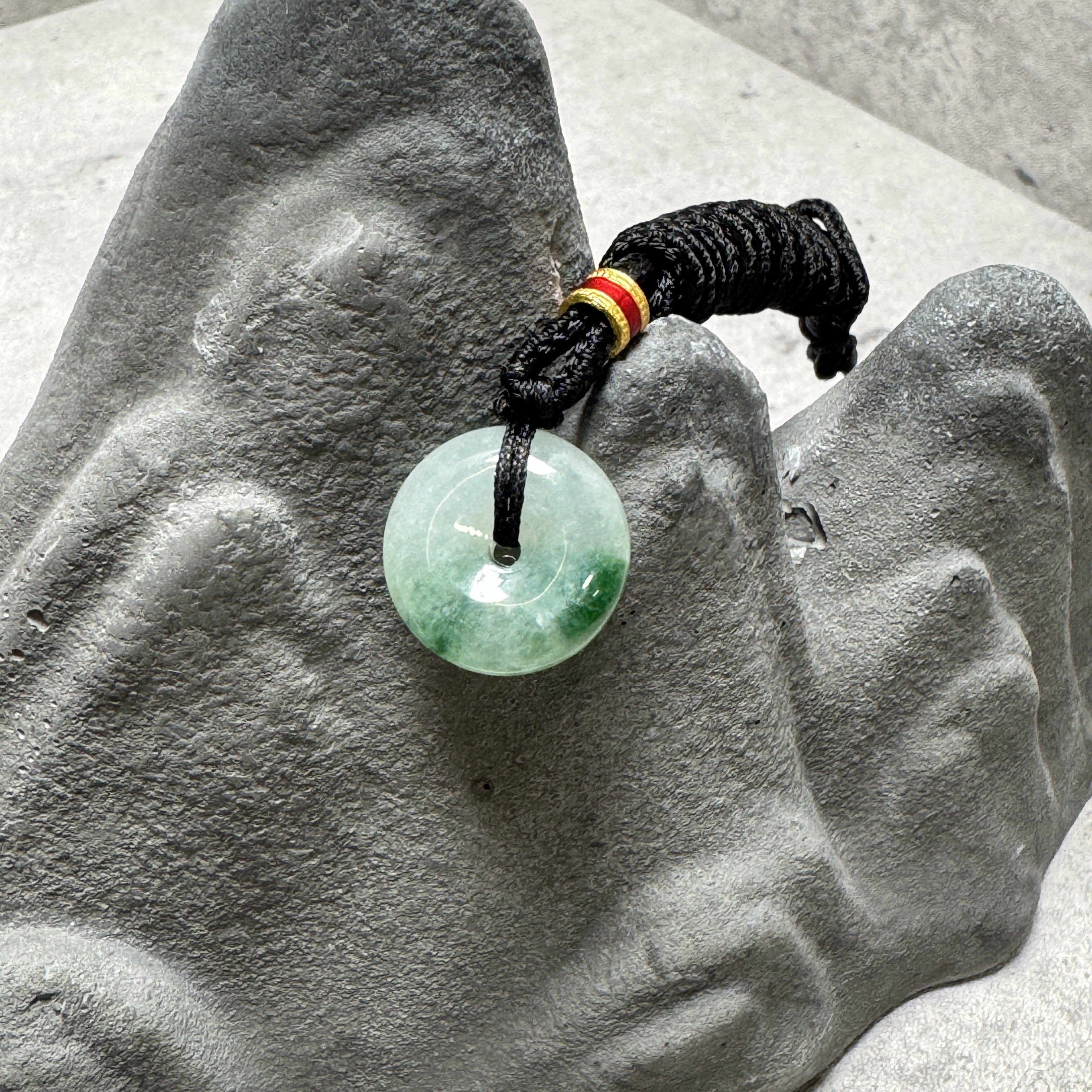 冰飄花翡翠小平安玉扣