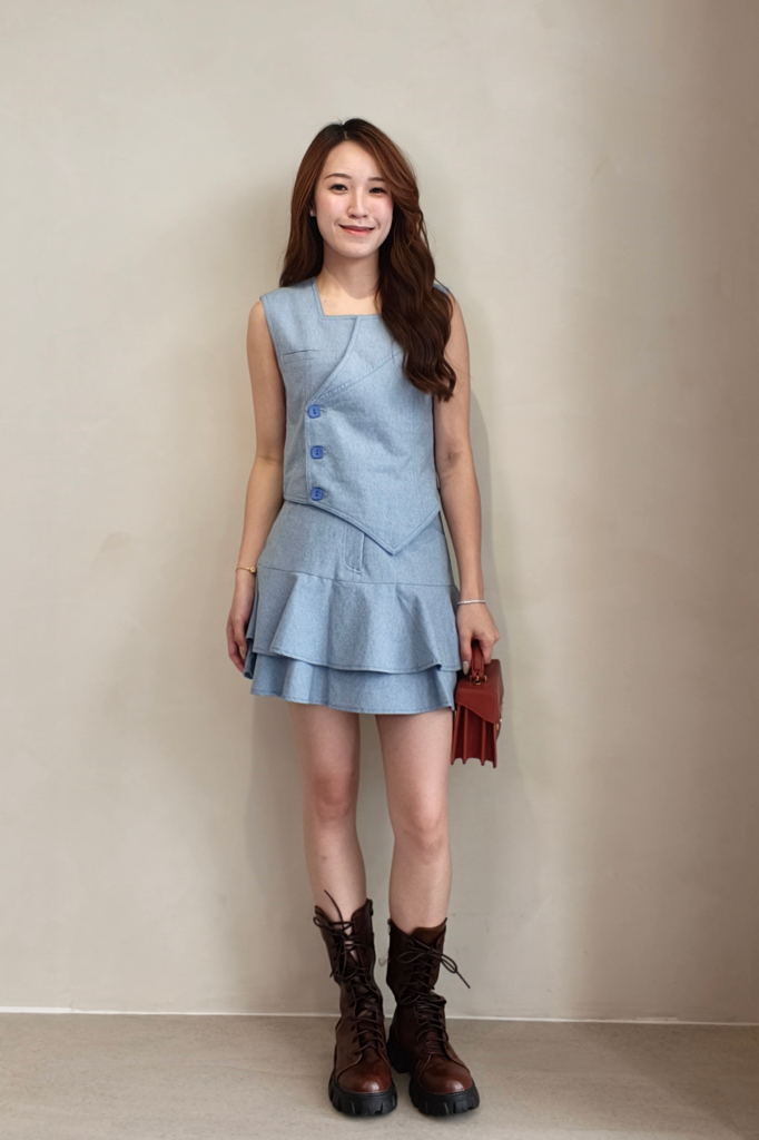 2109BS Luna Layered Ruffle Mini Skirt