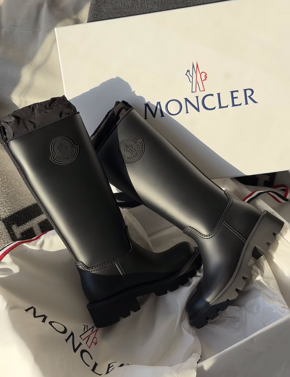 訂定雨靴迎接雨季🌧️  優惠價‼️訂貨📮Moncler 可束繩長款雨靴 Size 36/37/38/39/41