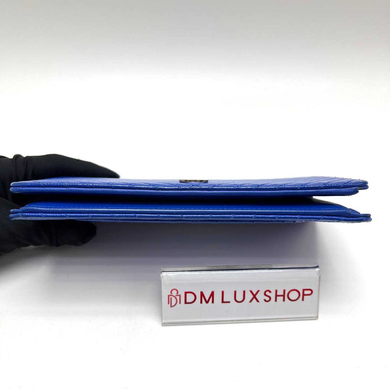 Chanel Chevron Blue Long Wallet (Serial 22)