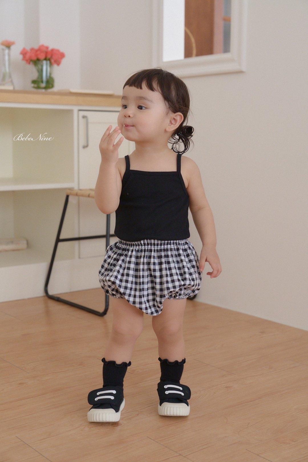 ☀️預訂 韓國直送☀️🇰🇷Bebenine三色標籤吊帶背心格紋上下套裝