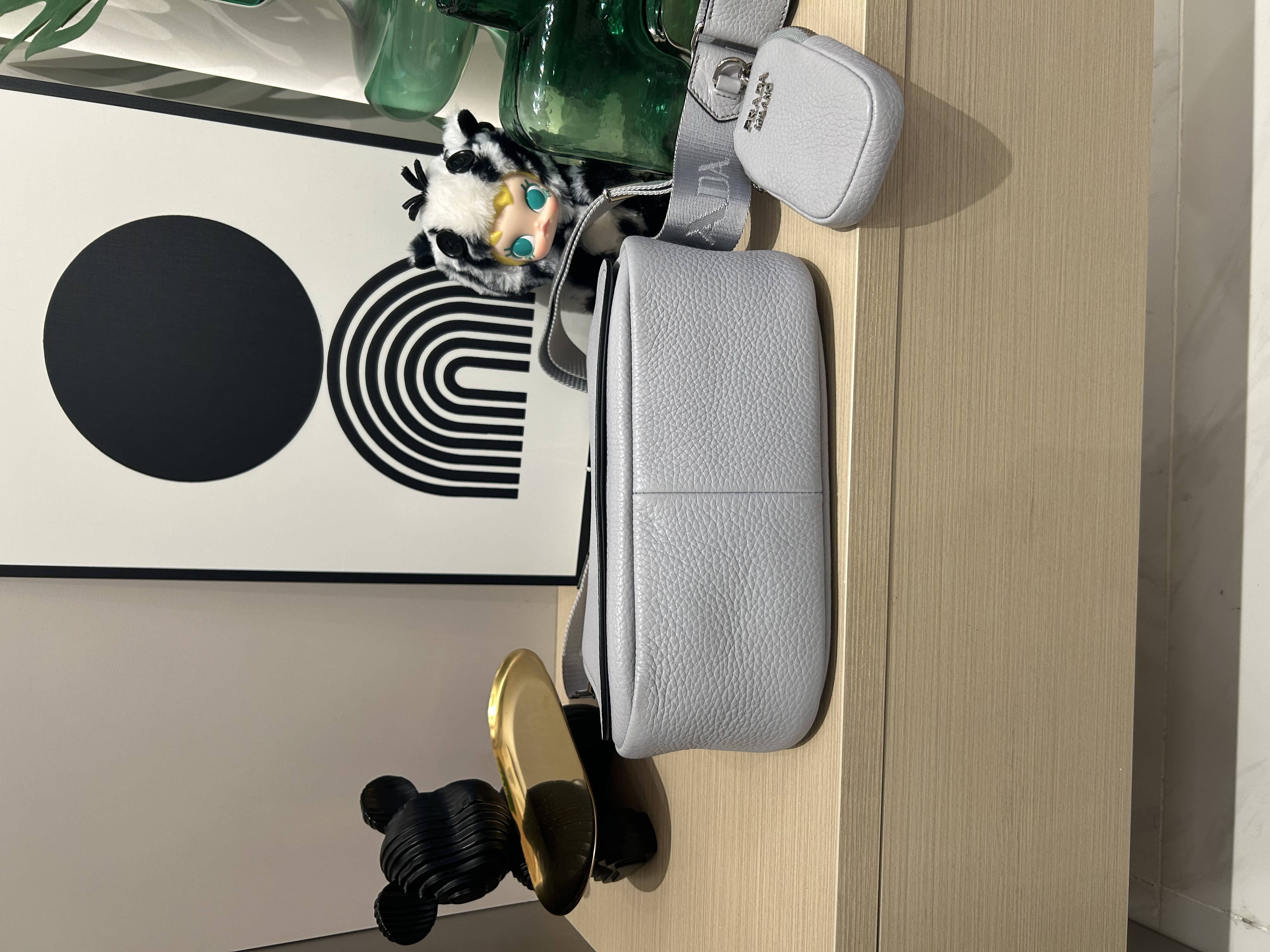 PRADA VITELLO POCKET SHOULDER BAG 1BD293 calfskin NFC 100%Authentic ,98%new ✅Coin bag✅dust bag