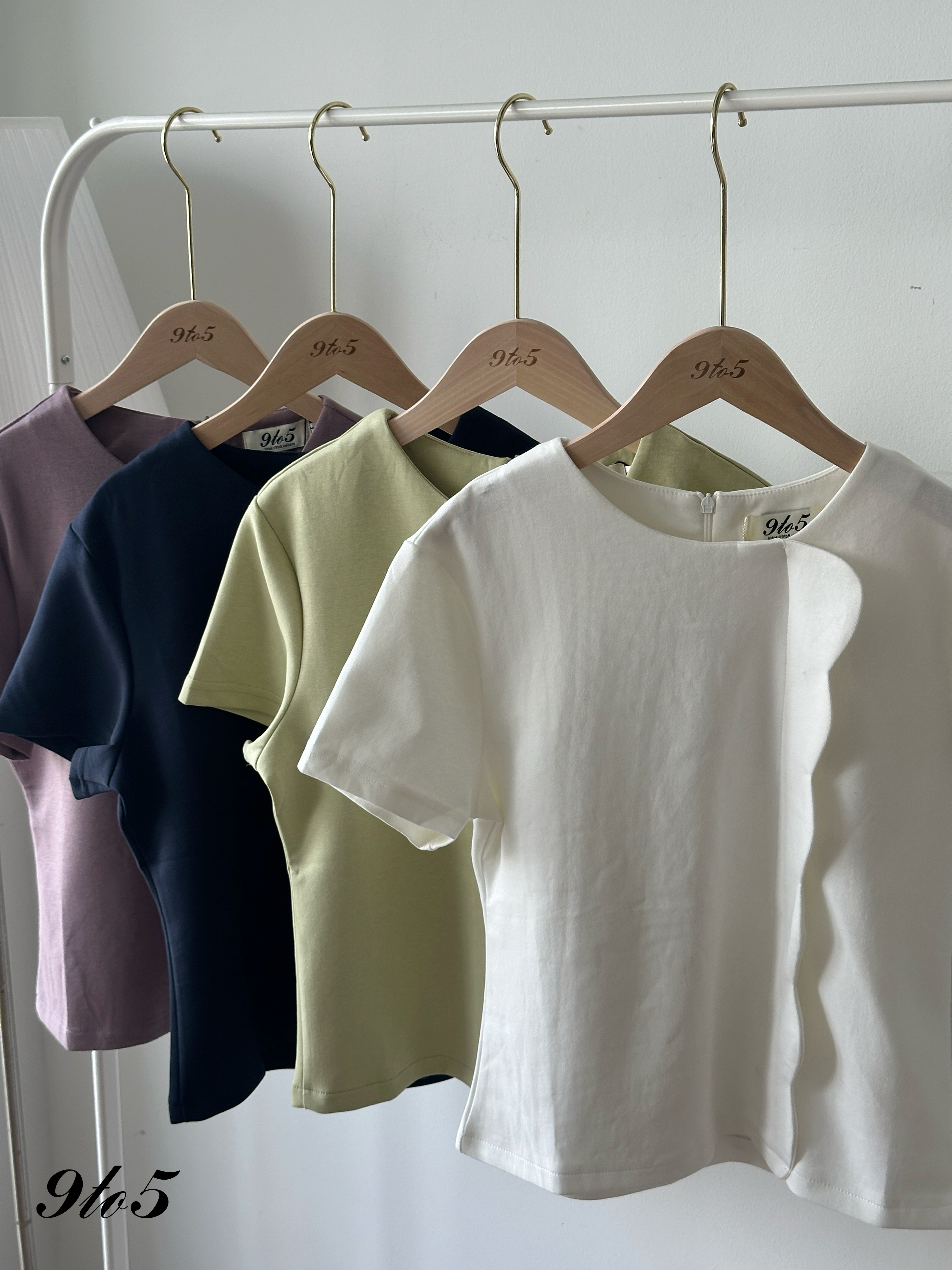 T4284 Short Sleeve Wavy Top - 4 Colors 