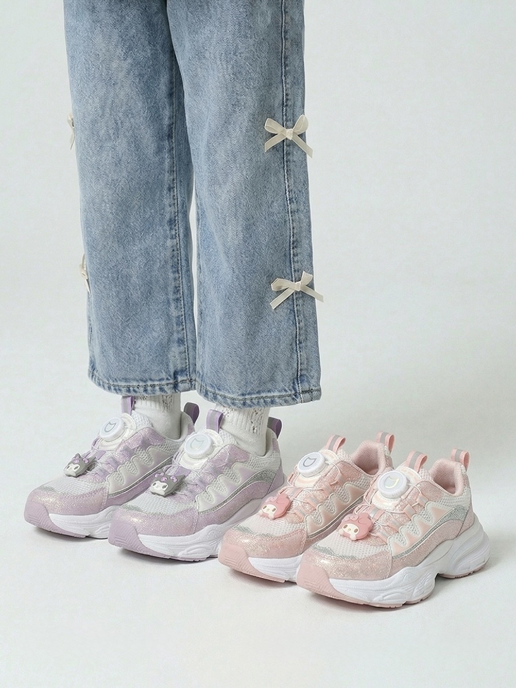 🇰🇷預訂 韓國直送🇰🇷Sanrio兩色人物裝飾撥盤式閃粉波鞋