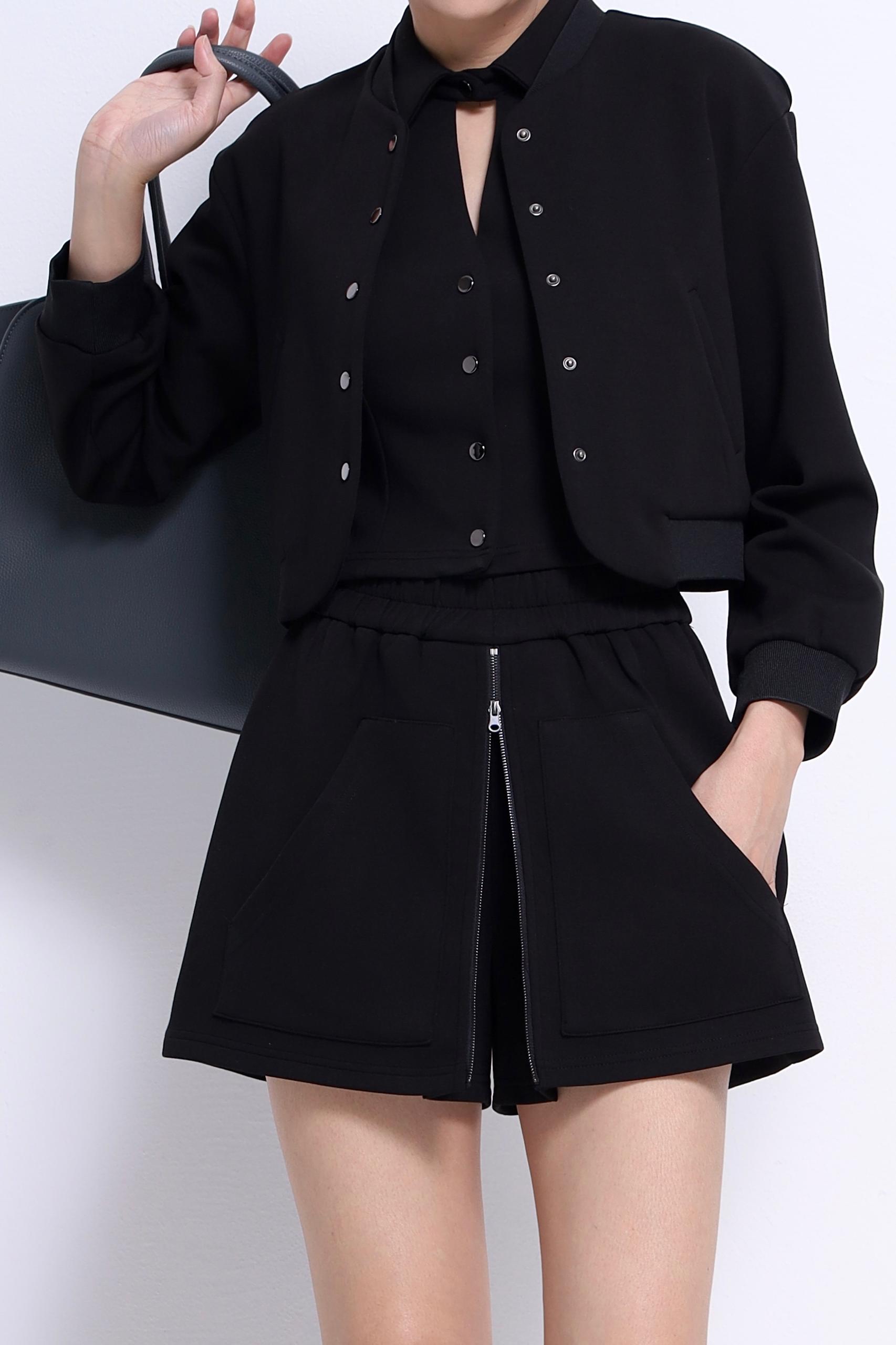 CP1634 Luxe Zip Front Tailored Skort 