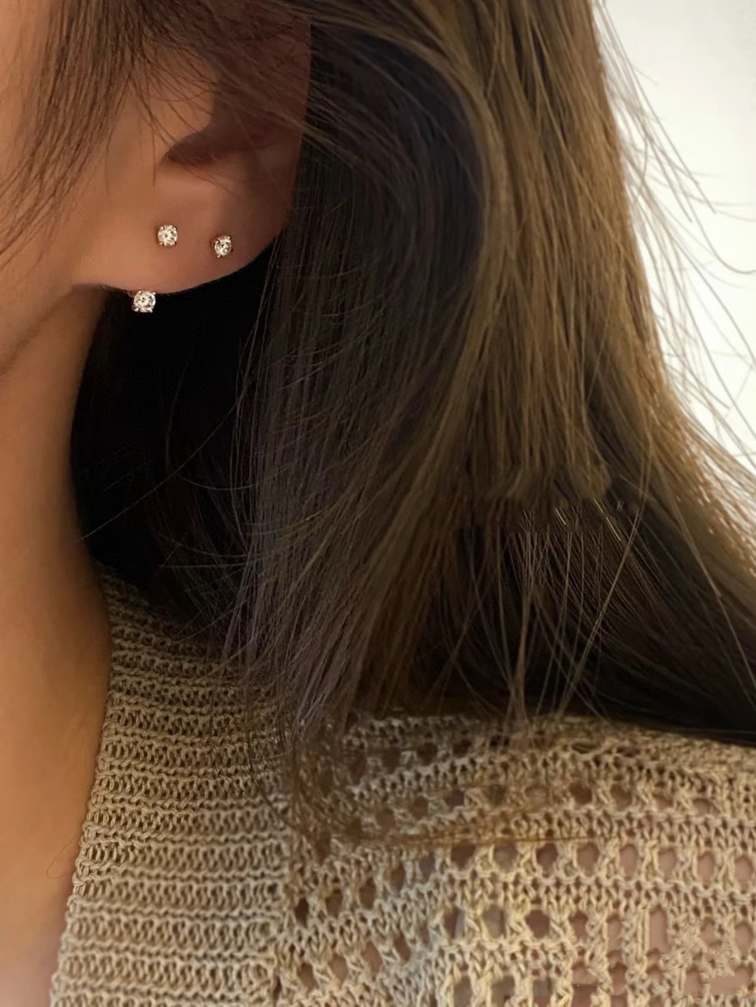 18K Diamond Earrings 