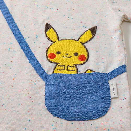 🇯🇵預訂 日本直送🇯🇵Monpoke斜孭袋設計比卡超刺繡貼花短袖連身服