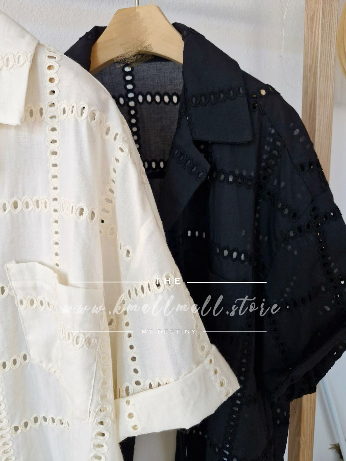 日系鑲空格紋Top/外套