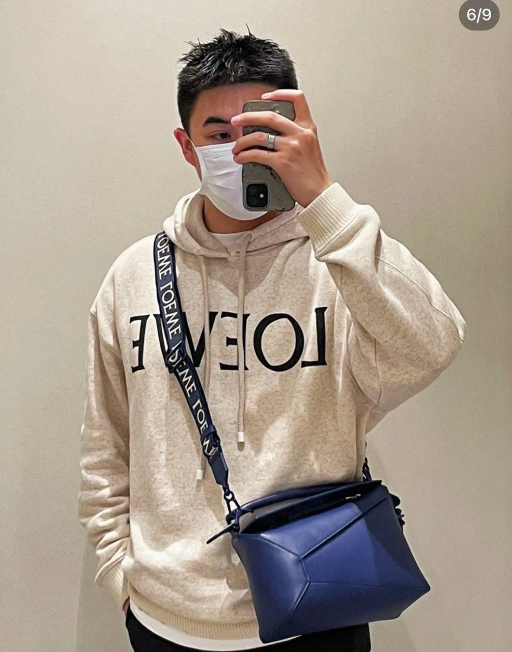 Loewe Puzzle 几何拼接手提斜挎包