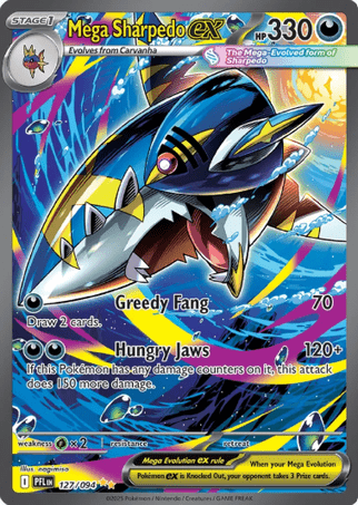 Pokemon TCG Phantasmal Flames - Mega Sharpedo EX-127-094