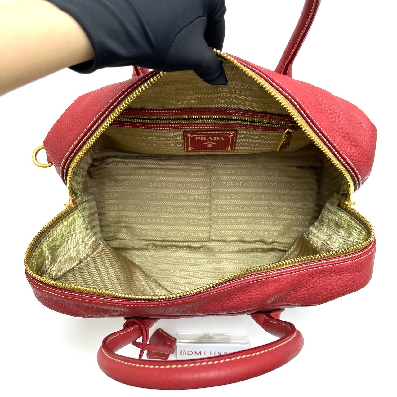 Prada Red Leather Tote