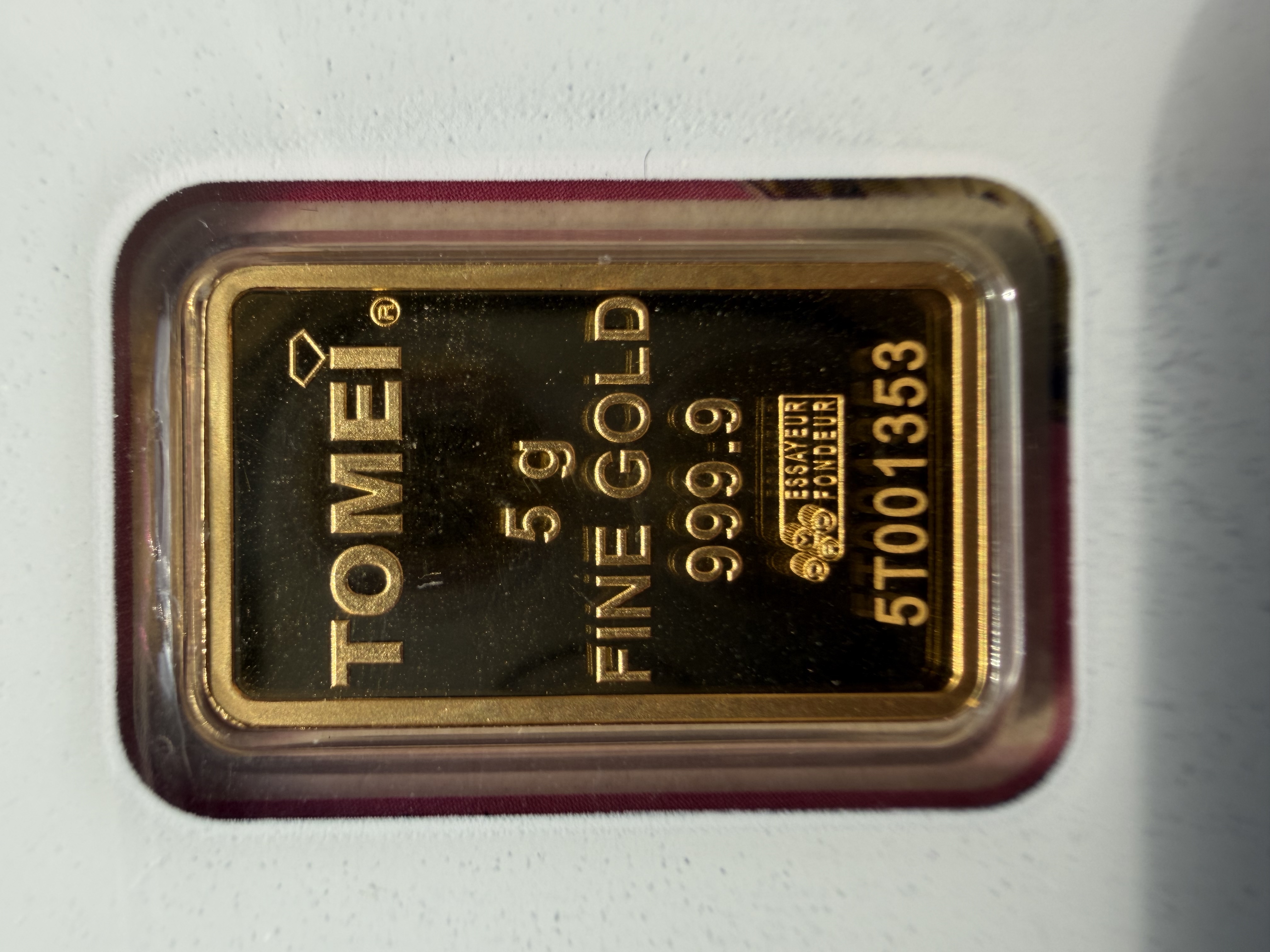 (SN1353) PAMP x TOMEI Langkawi 5g🇨🇭Swiss Made Fine Gold Bar Emas 999.9 联名瑞士制造老鹰广场