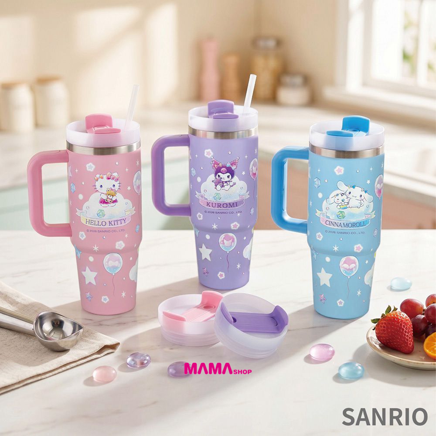 台灣直送Sanrio 獨角獸不鏽鋼手把式冰霸杯