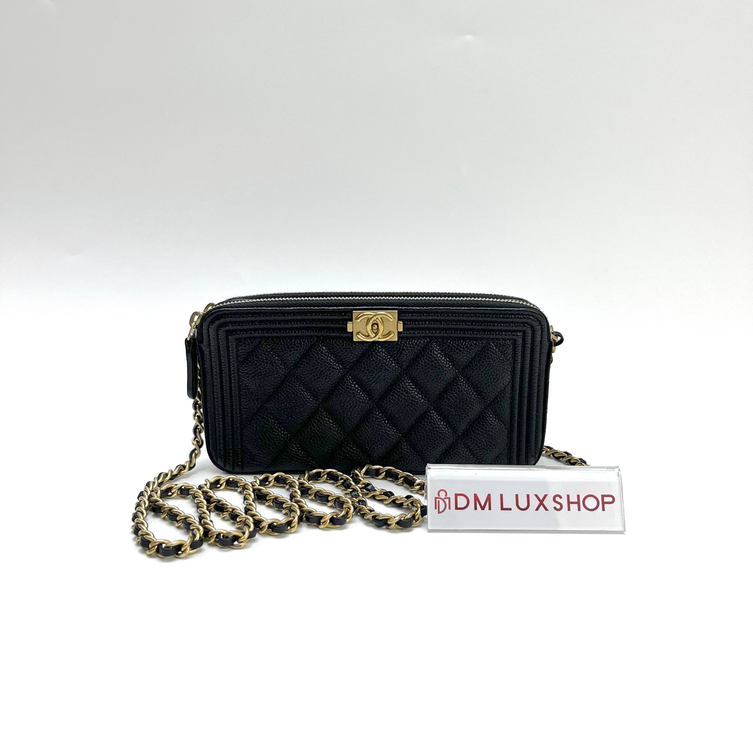 Chanel Black Caviar Boy WOC GHW (Serial 22, Year 2016)