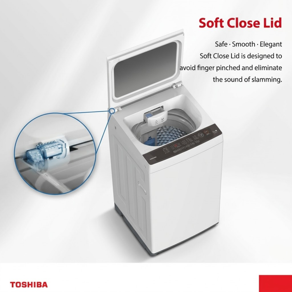 Toshiba 9kg Top Load Washing Machine AW-M1000FS(WS) IOE