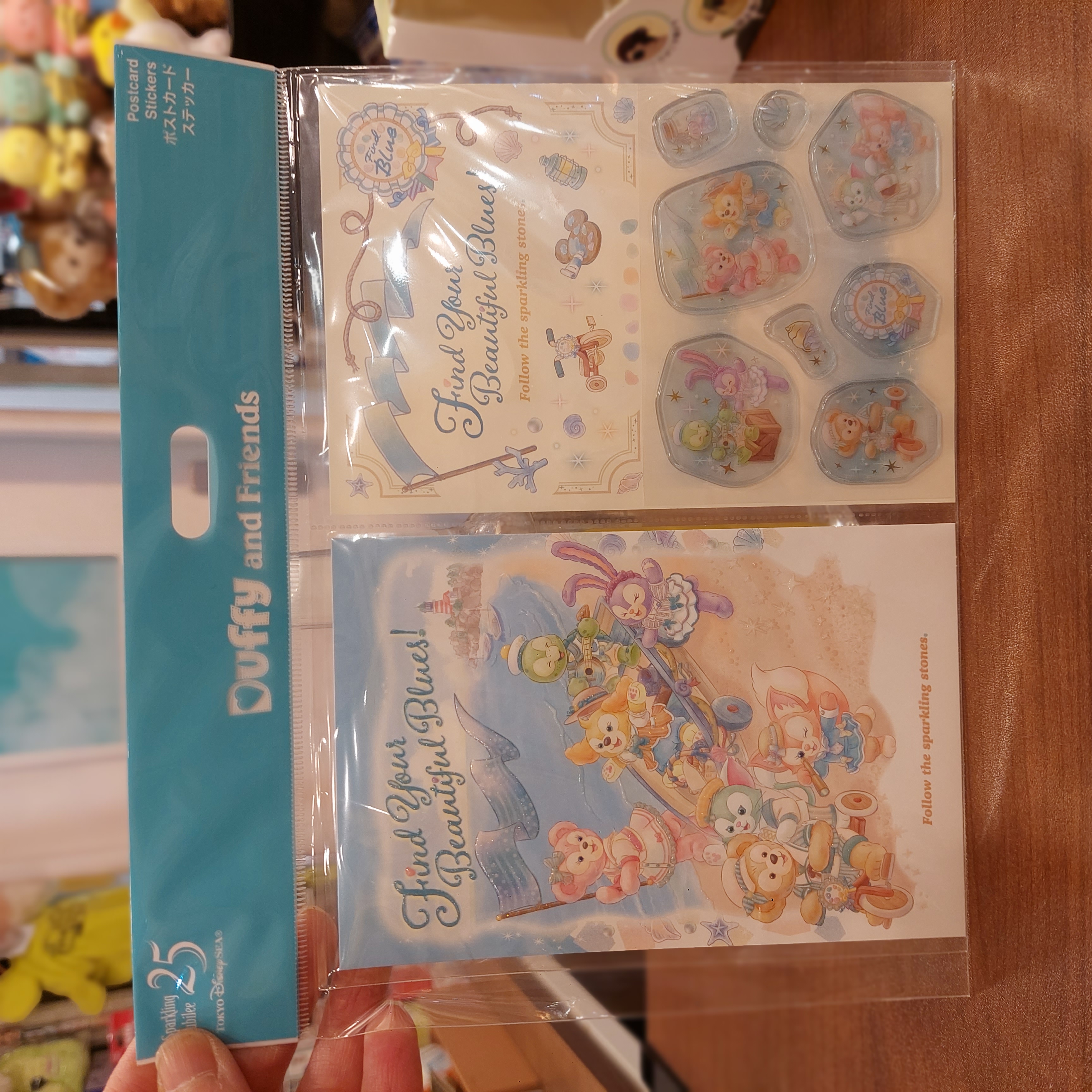Disney Sea 限定 Sparkling Jubilee 25 Duffy Post card  貼紙套裝