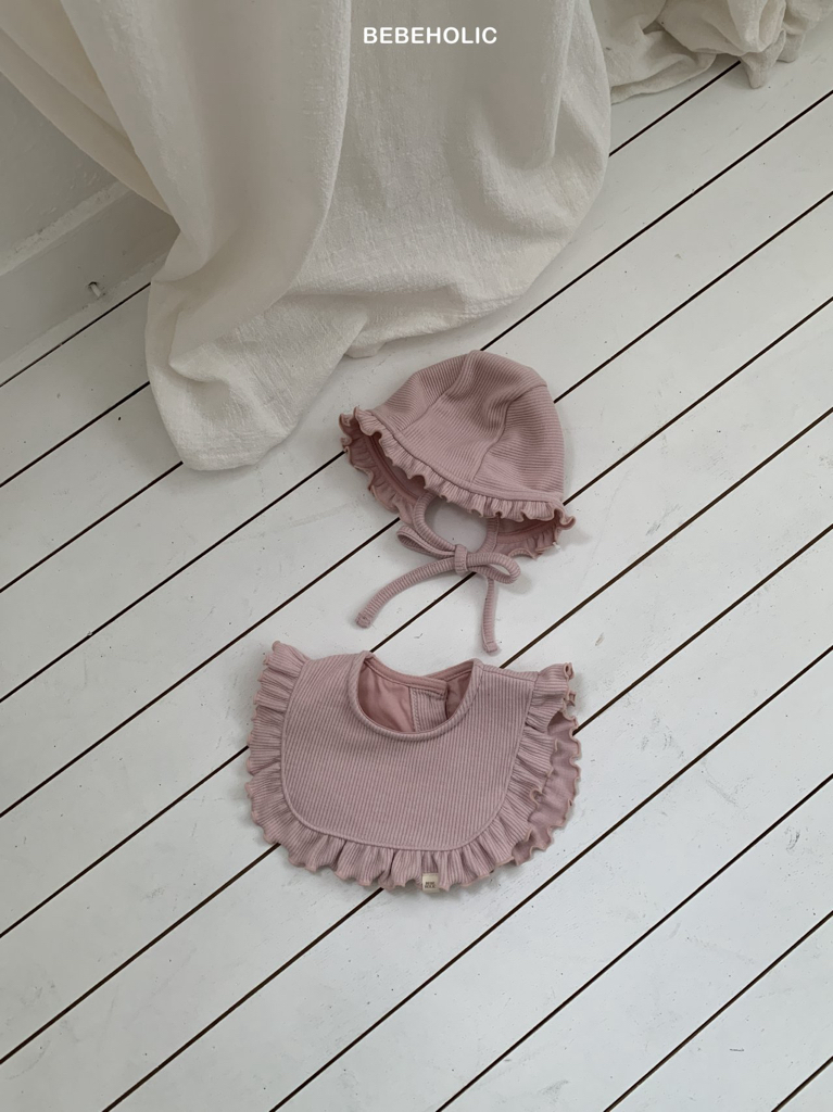 🌸預訂 韓國直送🌸🇰🇷BEBEHOLIC三色標籤荷葉邊圍巾帽子套裝