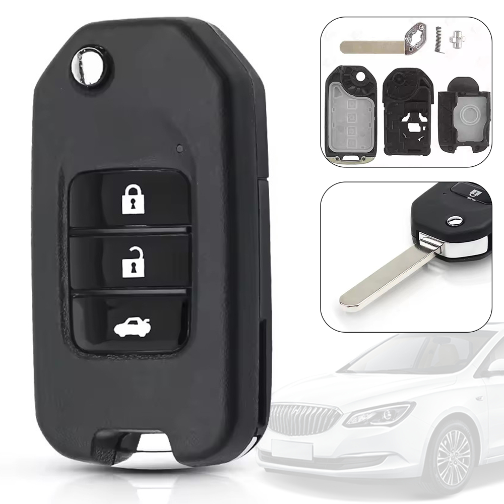 適用本田折疊鑰匙殼 本田凌派折疊殼A款-3鍵 UA0554