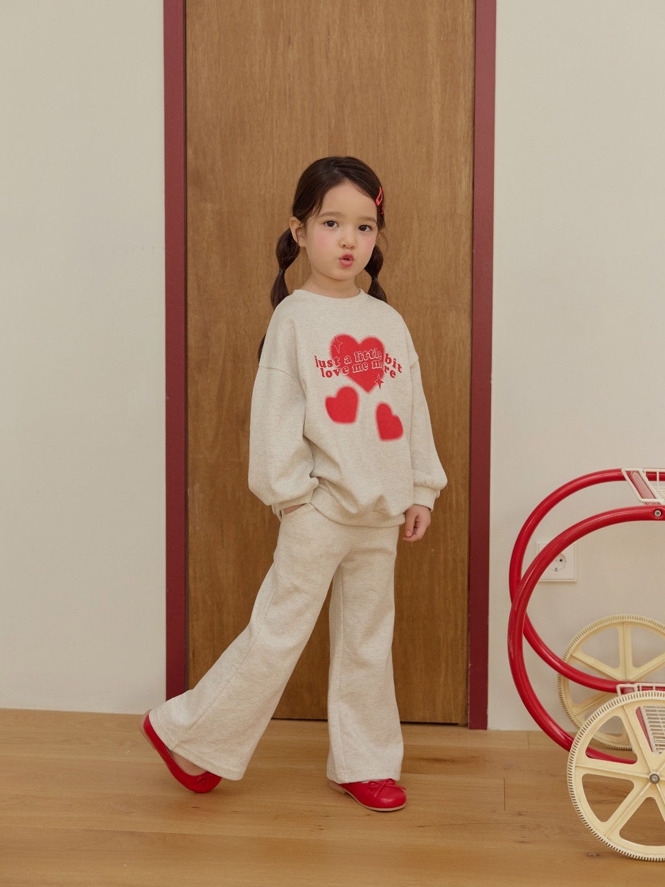 心心喇叭褲套裝 